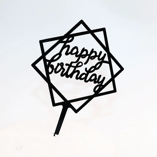 Новый аккаунт на день рождения торт Ярко -пластиковый пластик -в украшении день рождения день рождения с свадебным тортом сладкий десерт