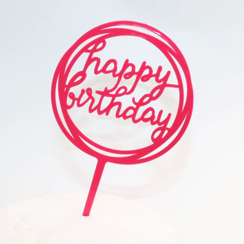 Новый аккаунт на день рождения торт Ярко -пластиковый пластик -в украшении день рождения день рождения с свадебным тортом сладкий десерт
