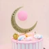 Starry sky moon light cake trang trí bánh trang trí cờ trang trí đẹp bánh bố trí trang trí bánh sinh nhật - Trang trí nội thất