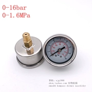 40mm chống sốc đồng hồ đo áp suất không khí 0-16bar dầu thủy lực đồng hồ đo áp suất 1.6MPa 1 phút ren M10 * 1 ZG1/8
