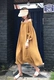 Hàn quốc phiên bản của mùa thu chic loose đoạn dài strapless từ cổ áo bảy điểm tay áo màu rắn áo thun váy cotton và linen dress