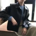 Áo khoác mùa thu phiên bản Hàn Quốc của BF gió thời trang da xe máy cá tính áo khoác dài tay retro áo khoác cardigan đơn ngực nữ áo khoác da nữ Quần áo da