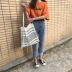 Hồng Kông hương vị retro Hàn Quốc chic gió lỏng hoang dã không đối xứng cao quăn chín quần cao eo là quần jean mỏng phụ nữ quần jean nữ hàng hiệu Quần jean