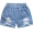 Cô gái quần short denim mùa hè phần mỏng Cô gái quần trẻ em giản dị trong lỗ lớn cậu bé mặc quần nóng quần trẻ em nhỏ - Quần jean