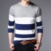 Thời trang nam áo len nam áo len mới dài tay T-Shirt mùa thu và mùa đông kích thước lớn áo thun áo sơ mi nam áo cardigan nam Áo len