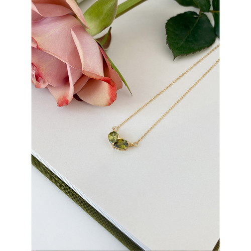 Casa Daisy spring green bud Heart Sterling Silver Necklace women's fresh simple pendant clavicle chain 2021 NEW