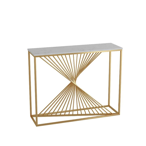 Северный европейский Xuangance Shelf Landing Современный минималистский мраморный табличный стол Железный Мраморный коридор