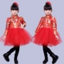 Trẻ em năm mới sườn xám phong cách Trung Quốc biểu diễn quần áo công chúa váy lễ hội cô gái năm mới Tang phù hợp với trang phục sân khấu hãng quần áo trẻ em