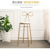 Металлический современный стульчик для кормления для отдыха с бантиком для принцессы для домашнего использования, скандинавский стиль