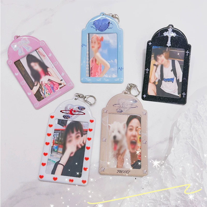 [INS Harajuku стиль Фотокард держатель Бант 3 дюйма Кпоп Idol]