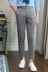 2018 mùa hè mới England retro Slim-miễn phí màu xám nam Hàn Quốc phiên bản 9 điểm phù hợp với quần chân thường quần triều vest nam đẹp Suit phù hợp