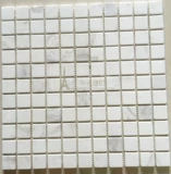 Джазовая белая мозаика натуральная мраморная антикварная телевизионная фоновая настенная плитка плитка плитка по культурной ископаемой ванной комнате