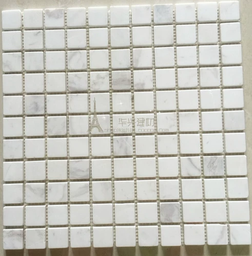 Джазовая белая мозаика натуральная мраморная антикварная телевизионная фоновая настенная плитка плитка плитка по культурной ископаемой ванной комнате