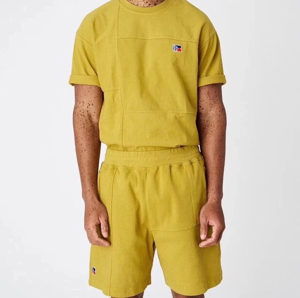 Small Standard & Gingerhalf sell half give kith jointly russell rainbow Macaroon Color matching easy leisure time shorts men and women with system