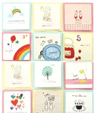 Серия маленьких жадных карт, корейские творческие пожелания дня рождения, небольшая открытка, карточка с благодарностью