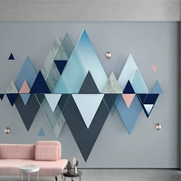 Простая трехмерная трехмерная плавная фреска 5D Геометрическая графическая настенная ткань 8d северные обои гостиная