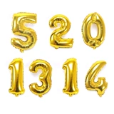 Цифровой серебряный воздушный шар, 16 дюймов