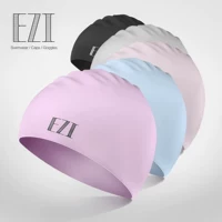 Mũ bơi thời trang silicone Yizi Mũ bơi không thấm nước Unisex Mũ bơi không tai thoải mái - Mũ bơi mũ bơi cho người tóc dài