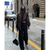 Короткая черная бейсбольная куртка, форма для отдыха, удерживающий тепло пуховик, оверсайз