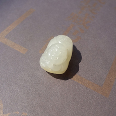 Ювелирные бусины 『时光匣』新疆和田玉籽料白玉苏工玉贵人小吊坠持莲童子富贵招财