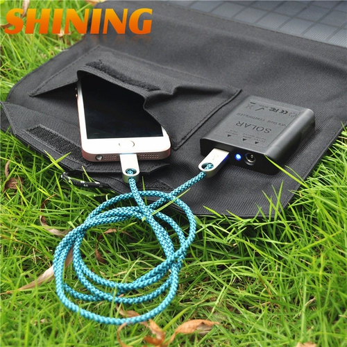 Портативное складное зарядное устройство на солнечной энергии, батарея, умный дорожный мобильный телефон, блок питания, складная сумка, 14W