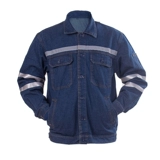 Хлопковый джинсовый комплект, комбинезон, светоотражающие демисезонные штаны для работы