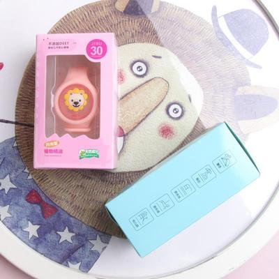 抖音卡通儿童发光驱蚊手环闪光手表植物精油防蚊便携亲子情侣