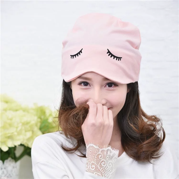 Mũ lưỡi trai nữ mùa đông dễ thương phần mỏng dễ thương Hàn Quốc mùa thu khăn turban sau sinh mùa đông xuân hè - Mũ thai sản / Vớ / Giày