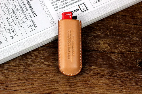 Одноразовая зажигалка, кожаный чехол ручной работы, из натуральной кожи, воловья кожа
