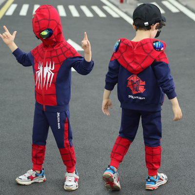 taobao agent Ultra, children's clothing, fleece set, down jacket for boys, spring Ultraman Tiga, cosplay