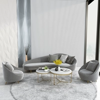Три -частный диван+Peach Blossom Стул*2+Комбинация журнального столика