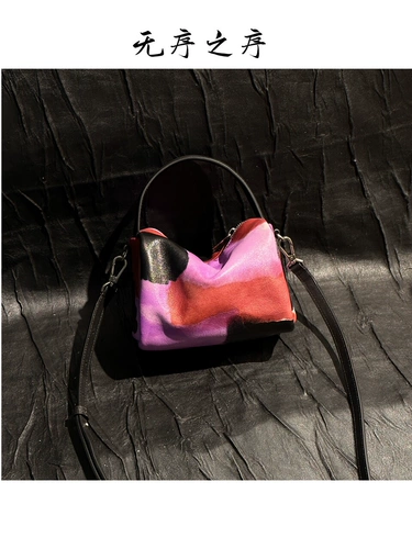 Оригинальная небольшая дизайнерская кожаная модная трендовая универсальная сумка, ремешок для сумки, ручная роспись