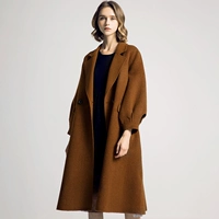 2019 Châu Âu và Hoa Kỳ mới cao cấp dành cho nữ dài gấp đôi áo khoác cashmere cho nữ - Áo len lót đôi áo khoác da nữ