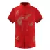 Bộ đồ tang nam ngắn tay mùa hè kiểu dáng mỏng retro trên quần mùa hè khóa mùa hè đầm cũ thêu trang phục Zen - Trang phục dân tộc