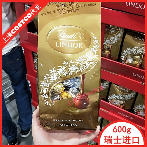 Costco приобретает Lint Lindor Swiss Lotus Chocolate Soft Heart Ball 600G Milk Black Wedding Sedage Sugar