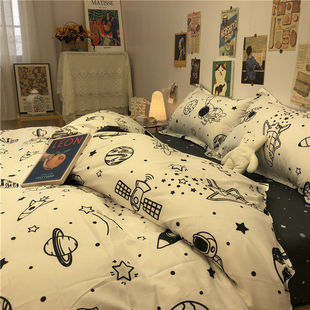 卡通学生宿舍被套单人床上三件套床品儿童