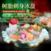 Đĩa nhựa sashimi các loại hải sản đĩa đá bộ đồ ăn hàng ngày đĩa cá sashimi lẩu đĩa thịt bò cá hồi đĩa sáng tạo