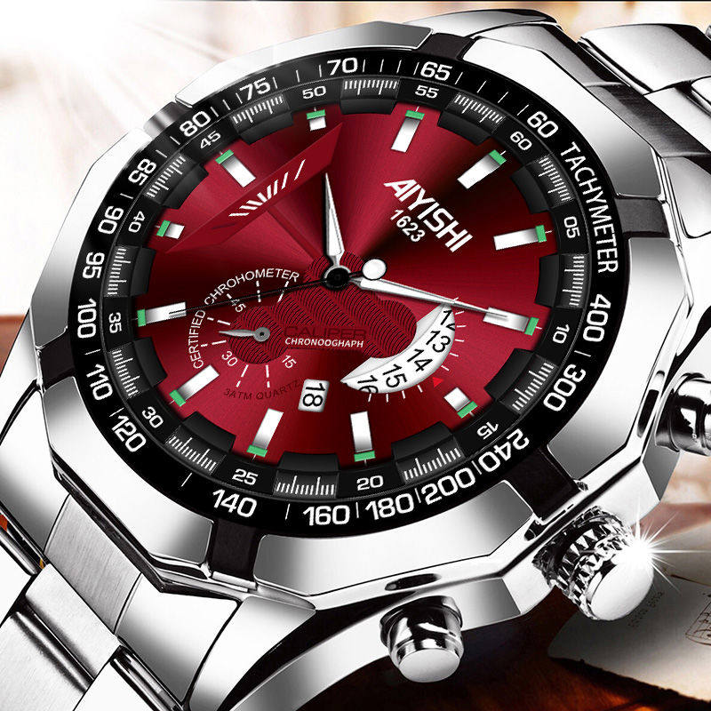 large dial, precision steel, sports, fashionable, luminous, waterproof, fully automatic,Men's domineering watch, _voghion.com