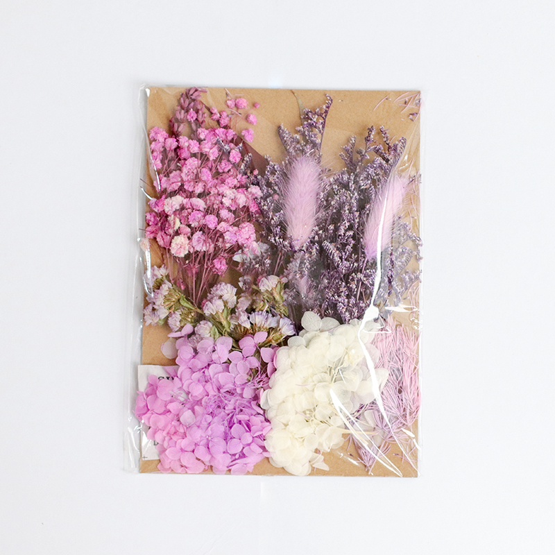 Ziling / Embossed Bagbeautiful Mu son Mixed pack diy Hand made decorate Immortal flower Dried flower Set meal Material Science diy Photo frame Flower wood Embossed bag