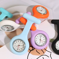 Силикагелевый мультяшный циферблат аксессуар для медсестер, водонепроницаемые карманные часы, милая батарея для школьников, булавка