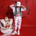 Panda Storm chính thức của cậu bé thủy triều thương hiệu in áo sơ mi dài tay phù hợp với hip-hop lỏng lẻo trang phục hip-hop cô gái thủy triều - Trang phục
