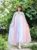 Hanfu nữ mùa xuân cherry cải tiến váy ngực Qi cha mẹ con rể phong cách Trung Quốc trang phục cổ tích Trung Quốc yếu tố siêu cổ tích - Trang phục dành cho cha mẹ và con Trang phục dành cho cha mẹ và con