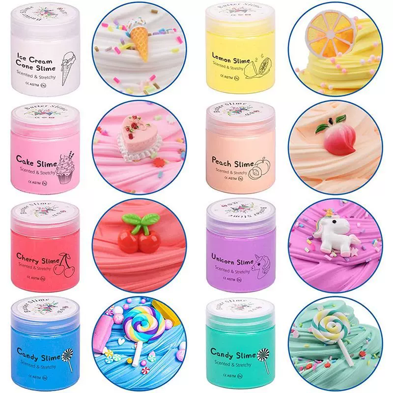 DIY Butter Slime Fruit Kit мягкий не липкий облачный слайм SCENT
