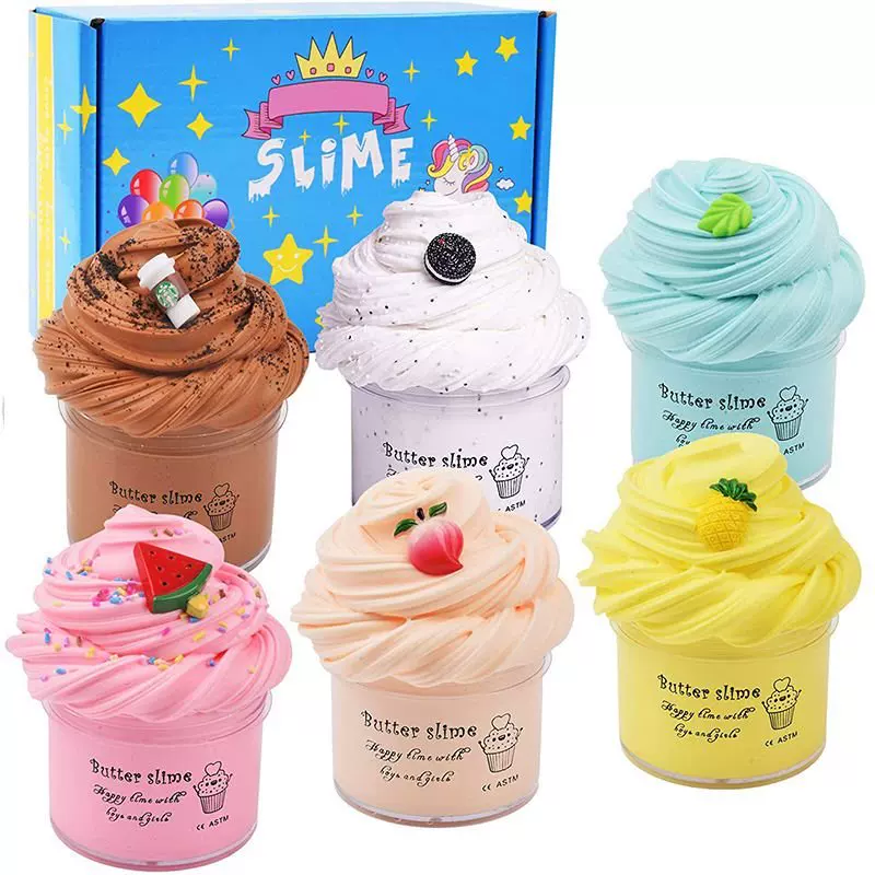 DIY Butter Slime Fruit Kit мягкий не липкий облачный слайм SCENT