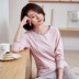 Mùa xuân và mùa hè kích thước lớn đồ ngủ lỏng áo sơ mi nữ đơn mảnh mảnh cotton dài tay áo nhà điều hòa không khí dịch vụ phù hợp tháng - Pyjama bộ pyjama nam Pyjama