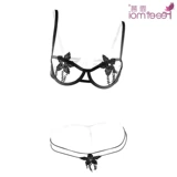 水 水 趣 趣 Вода -Сорастворимый вышитый цветочный полый сексуальный женский три -точечный браслет -костюм 7156+7157