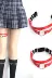 Cô gái Nhật Bản từ PU kim loại hình trái tim tròn bằng da đùi nhẫn punk chân nhẫn chuỗi chân trang trí garter - Nịt Tất