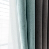 Современная цветная ткань, скандинавская брендовая штора, из хлопка и льна, сделано на заказ