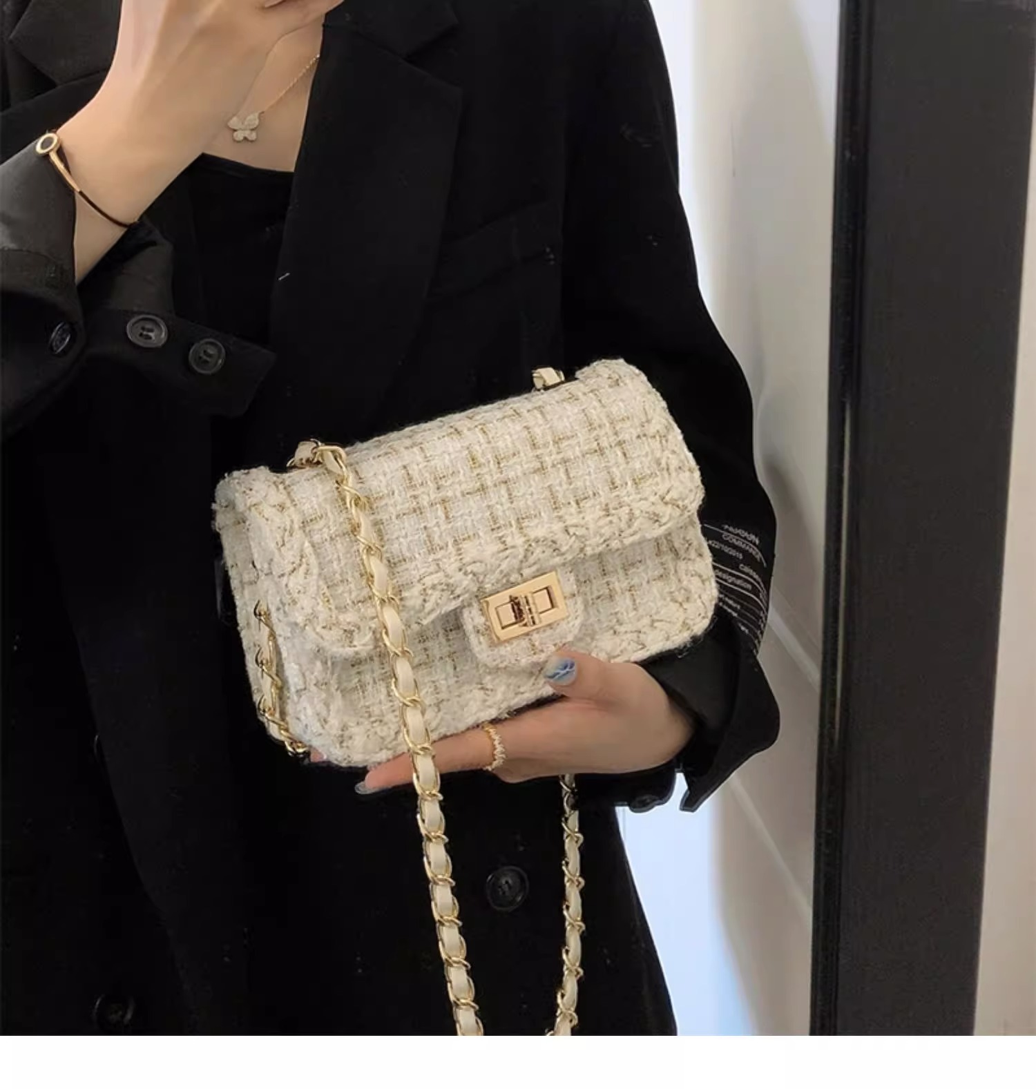 Herbst/Winter Neue frauen Unterarm Kleine Duftenden Wind Stoff Hohe Qualität Einzelnen Schulter Umhängetasche Kette_voghion.com