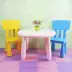 Bộ bàn ghế giáo dục mầm non cho trẻ mẫu giáo kết hợp màu sắc rắn chắc cho bé ăn bàn học phân tròn nhỏ. - Phòng trẻ em / Bàn ghế Phòng trẻ em / Bàn ghế
